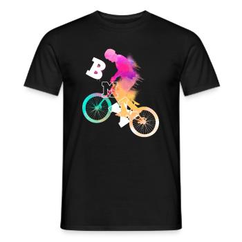 BMX / BMX Fahrrad / Fahrrad / Geschenk / Radfahrer - Männer T-Shirt - Schwarz - Vorne - AI Model Male 178 light (178cm)