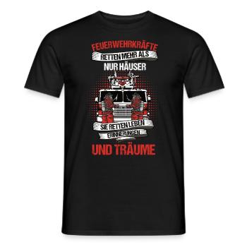 Feuerwehr Feuerwehrmann Feuerwehrauto Freiwillige - Männer T-Shirt - Schwarz - Vorne - AI Model Male 178 light (178cm)