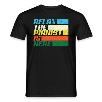 Lustiges Klavierspieler Klavier Piano Pianist - Männer T-Shirt - Schwarz - Vorne - AI Model Male 178 light (178cm)