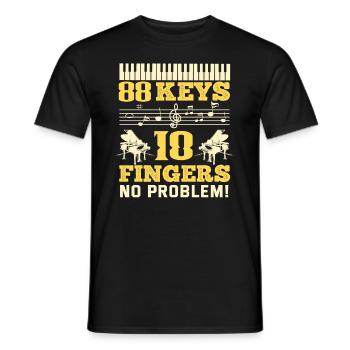 Lustiges Klavierspieler Klavier Piano Pianist - Männer T-Shirt - Schwarz - Vorne - AI Model Male 178 light (178cm)