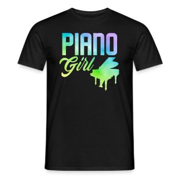 Lustiges Klavierspieler Klavier Piano Pianist - Männer T-Shirt - Schwarz - Vorne - AI Model Male 178 light (178cm)