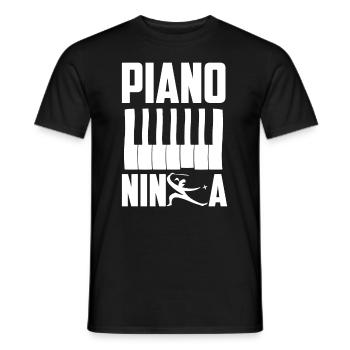 Lustiges Klavierspieler Klavier Piano Pianist - Männer T-Shirt - Schwarz - Vorne - AI Model Male 178 light (178cm)