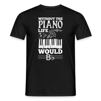 Funny Piano Player Piano Piano Pianist - Men's T-Shirt - black - Front - AI Model Male 178 light (178cm)