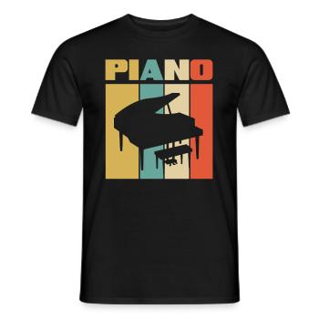 Lustiges Klavierspieler Klavier Piano Pianist - Männer T-Shirt - Schwarz - Vorne - AI Model Male 178 light (178cm)