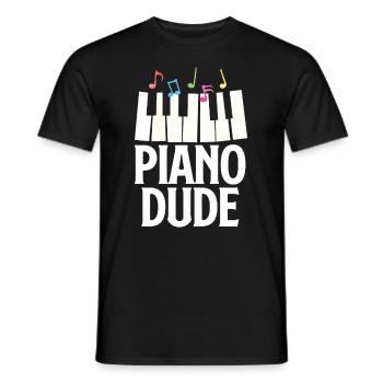 Lustiges Klavierspieler Klavier Piano Pianist - Männer T-Shirt - Schwarz - Vorne - AI Model Male 178 light (178cm)