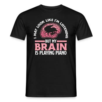 Lustiges Klavierspieler Klavier Piano Pianist - Männer T-Shirt - Schwarz - Vorne - AI Model Male 178 light (178cm)
