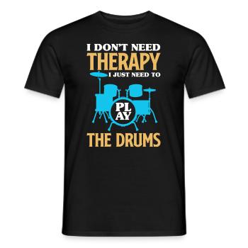 Cadeau de batteur de batterie - T-shirt homme - noir - Devant - AI Model Male 178 light (178cm)