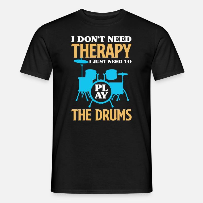 Schlagzeug Schlagzeuger Geschenk - Männer T-Shirt - Schwarz