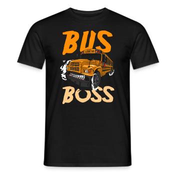 Funny school bus driver school bus bus driver - Men's T-Shirt - black - Front - AI Model Male 178 light (178cm)