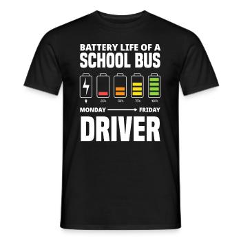 Funny school bus driver school bus bus driver - Men's T-Shirt - black - Front - AI Model Male 178 light (178cm)