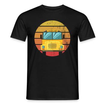 Funny school bus driver school bus bus driver - Men's T-Shirt - black - Front - AI Model Male 178 light (178cm)