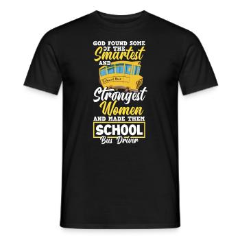 Funny school bus driver school bus bus driver - Men's T-Shirt - black - Front - AI Model Male 178 light (178cm)