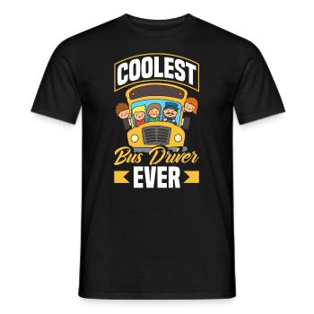 Funny school bus driver school bus bus driver - Men's T-Shirt - black - Front - AI Model Male 178 light (178cm)