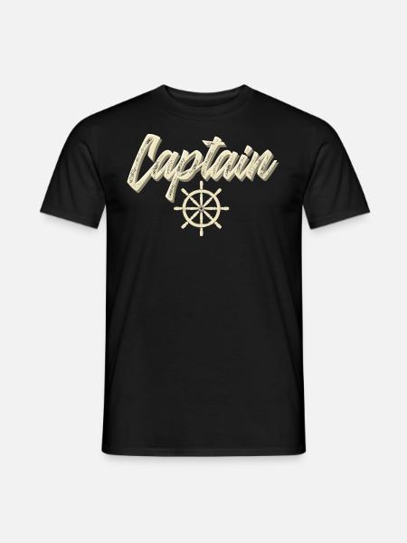 Kapitän Segeln Motorboot Boot Schiff Segler - Männer T-Shirt - Schwarz