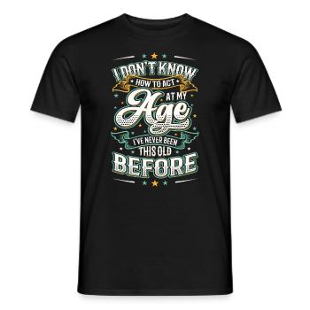 Je ne sais pas comment me comporter. - T-shirt homme - noir - Devant - AI Model Male 178 light (178cm)