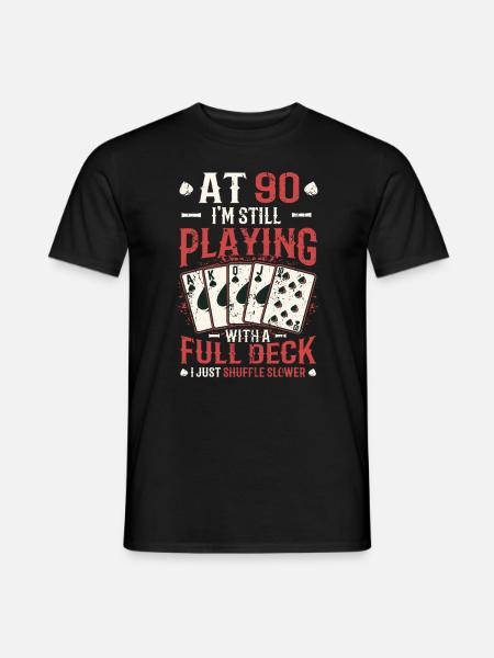 With ninety games, 90th birthday - Men's T-Shirt - black