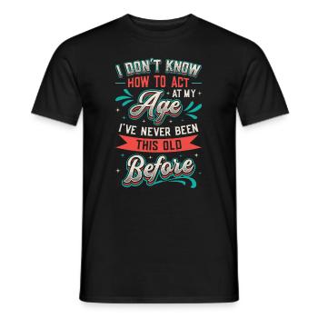 Je ne sais pas comment me comporter. - T-shirt homme - noir - Devant - AI Model Male 178 light (178cm)