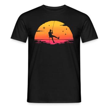 Sunrise Climbing Kletterer - Männer T-Shirt - Schwarz - Vorne - AI Model Male 178 light (178cm)
