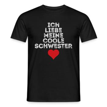 Ich liebe meine coole Schwester - Männer T-Shirt - Schwarz - Vorne - AI Model Male 178 light (178cm)