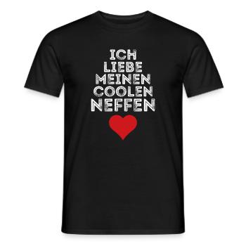 Ich liebe meinen coolen Neffen - Männer T-Shirt - Schwarz - Vorne - AI Model Male 178 light (178cm)