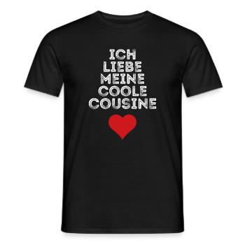 Ich liebe meine coole Cousine - Männer T-Shirt - Schwarz - Vorne - AI Model Male 178 light (178cm)