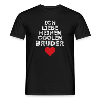 Ich liebe meinen coolen Bruder - Männer T-Shirt - Schwarz - Vorne - AI Model Male 178 light (178cm)