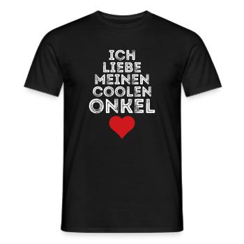 Ich liebe meinen coolen Onkel - Männer T-Shirt - Schwarz - Vorne - AI Model Male 178 light (178cm)
