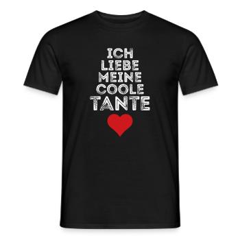 Ich liebe meine coole Tante - Männer T-Shirt - Schwarz - Vorne - AI Model Male 178 light (178cm)