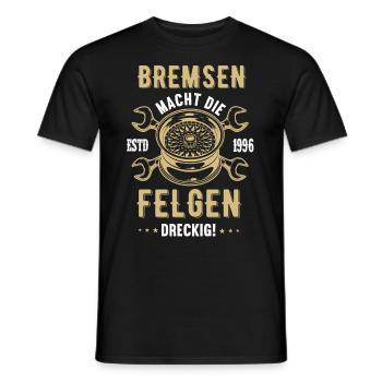 Bremsen macht die Felgen Dreckig Motorrad Biker - Männer T-Shirt - Schwarz - Vorne - AI Model Male 178 light (178cm)