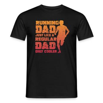 Courir papa, tout comme un papa ordinaire, seulement plus cool - T-shirt homme - noir - Devant - AI Model Male 178 light (178cm)