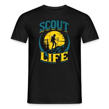 Scout Life Scout Camping Outdoor Scout - T-shirt homme - noir - Devant - AI Model Male 178 light (178cm)