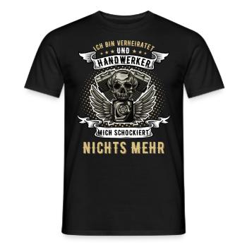 Ich Bin Verheiratet Handwerker Handwerk Schrauber - Männer T-Shirt - Schwarz - Vorne - AI Model Male 178 light (178cm)