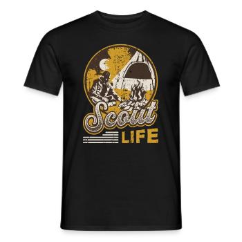 Scout Life Scout Camping Outdoor Scout - T-shirt homme - noir - Devant - AI Model Male 178 light (178cm)