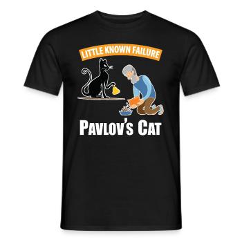 Le chat de Pavlov échec peu connu Psychologie drôle - T-shirt homme - noir - Devant - AI Model Male 178 light (178cm)