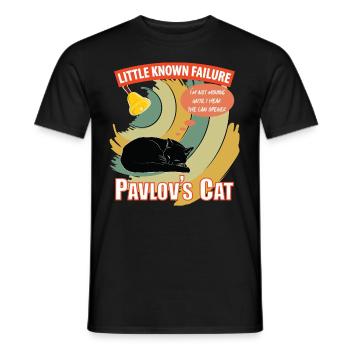 Le chat de Pavlov échec peu connu Psychologie drôle - T-shirt homme - noir - Devant - AI Model Male 178 light (178cm)
