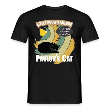 Le chat de Pavlov échec peu connu Psychologie drôle - T-shirt homme - noir - Devant - AI Model Male 178 light (178cm)