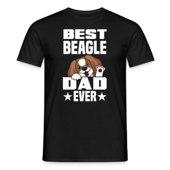 Funny Beagle Gift Beagle Papa Beagle Dad - Men's T-Shirt - black - Front - AI Model Male 178 light (178cm)
