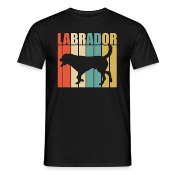 Labrador rétro - T-shirt homme - noir - Devant - AI Model Male 178 light (178cm)