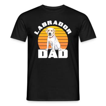 Labrador Dad Labrador Papa - Männer T-Shirt - Schwarz - Vorne - AI Model Male 178 light (178cm)