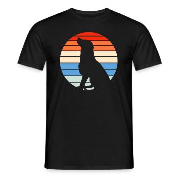 Labrador rétro - T-shirt homme - noir - Devant - AI Model Male 178 light (178cm)