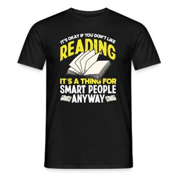 Bookworm Book Lover Librarian Gift - Men's T-Shirt - black - Front - AI Model Male 178 light (178cm)