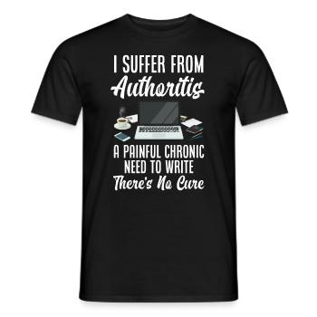 Author Author Funny Author Gift - Men's T-Shirt - black - Front - AI Model Male 178 light (178cm)