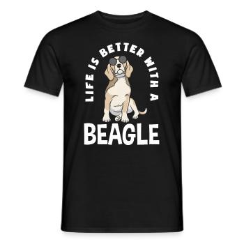 Lustiges Beagle Geschenk - Männer T-Shirt - Schwarz - Vorne - AI Model Male 178 light (178cm)