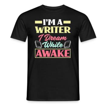 Author Author Funny Author Gift - Men's T-Shirt - black - Front - AI Model Male 178 light (178cm)