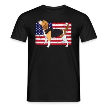 Lustiges Beagle Geschenk - Männer T-Shirt - Schwarz - Vorne - AI Model Male 178 light (178cm)