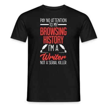 Author Author Funny Author Gift - Men's T-Shirt - black - Front - AI Model Male 178 light (178cm)