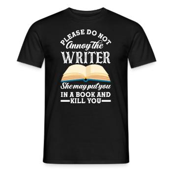 Author Author Funny Author Gift - Men's T-Shirt - black - Front - AI Model Male 178 light (178cm)