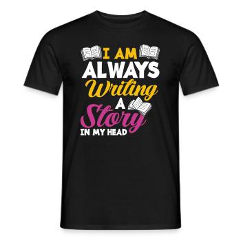 Author Author Funny Author Gift - Men's T-Shirt - black - Front - AI Model Male 178 light (178cm)