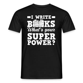 Author Author Funny Author Gift - Men's T-Shirt - black - Front - AI Model Male 178 light (178cm)