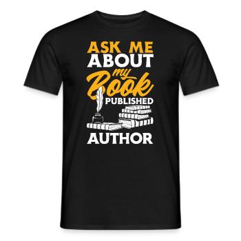 Author Author Funny Author Gift - Men's T-Shirt - black - Front - AI Model Male 178 light (178cm)
